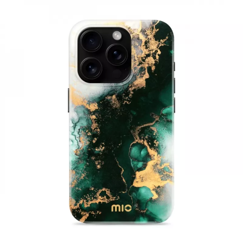 MIO Green Marble MagSafe-compatibele hoes voor iPhone 16 Pro