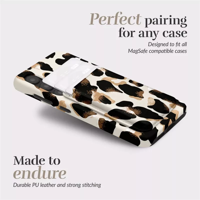 MIO Leopard Magsafe Case compatibel met kaarthouder
