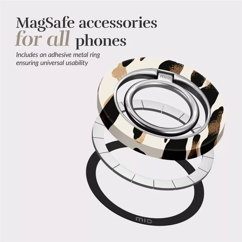 MIO Leopard MagSafe Case Compatibel Ringhouder