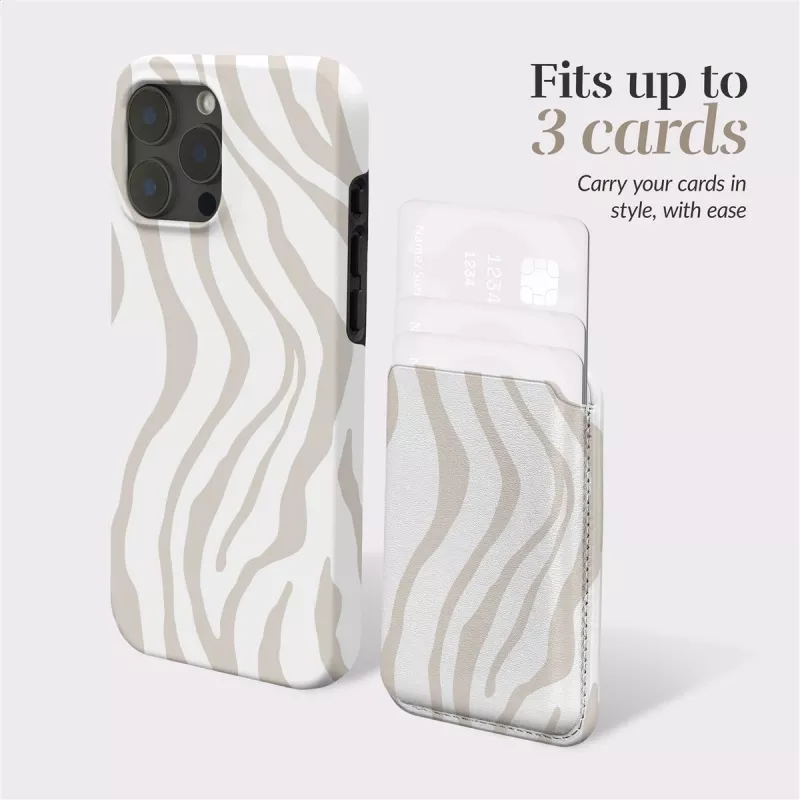 MIO Sandy Zebra MagSafe-hoes compatibele kaarthouder