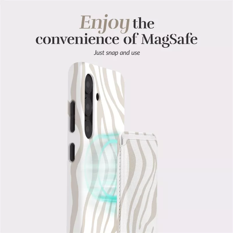 MIO Sandy Zebra MagSafe-hoes compatibele kaarthouder