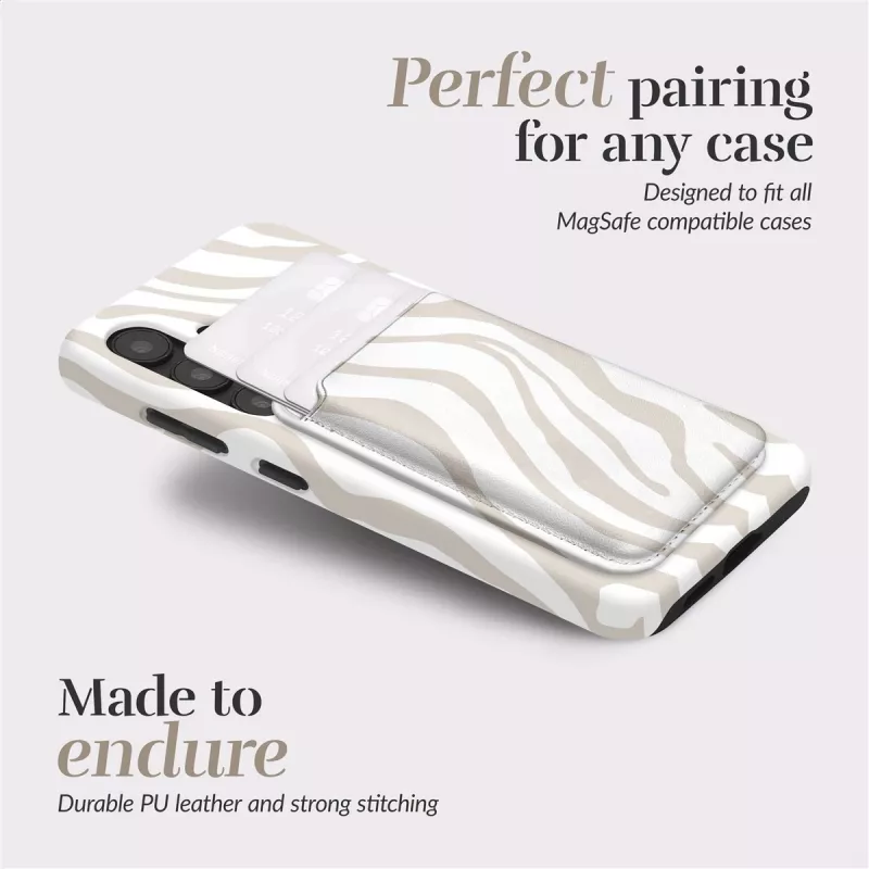MIO Sandy Zebra MagSafe-hoes compatibele kaarthouder