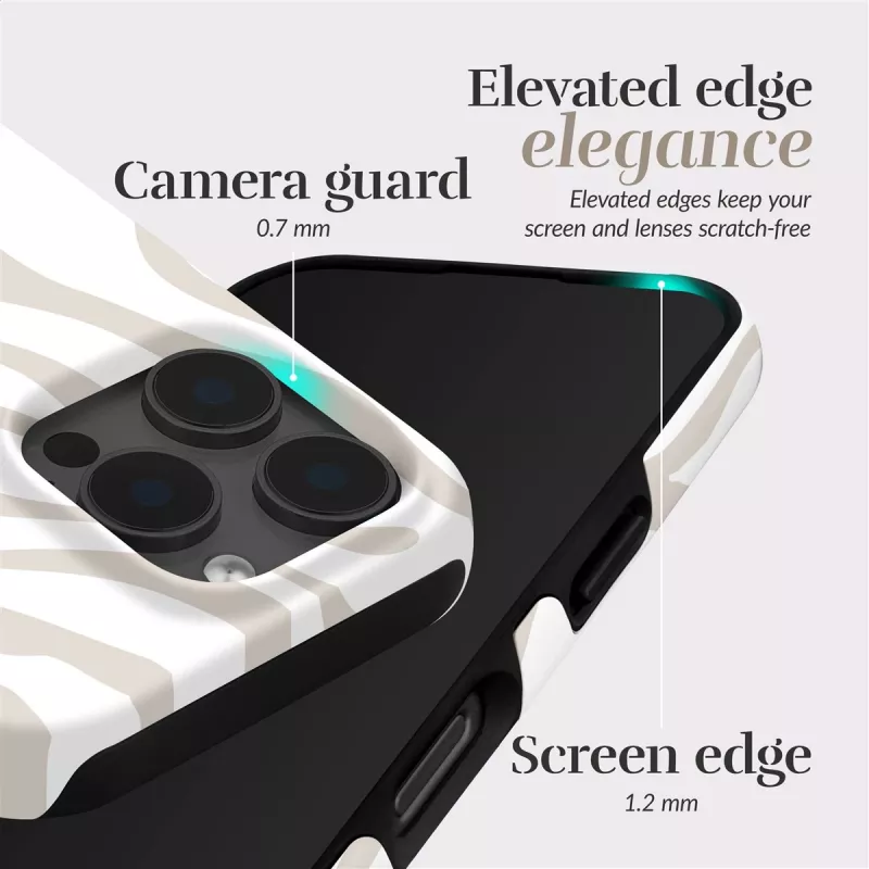 MIO Sandy Zebra MagSafe-hoes compatibel voor iPhone 15 Pro