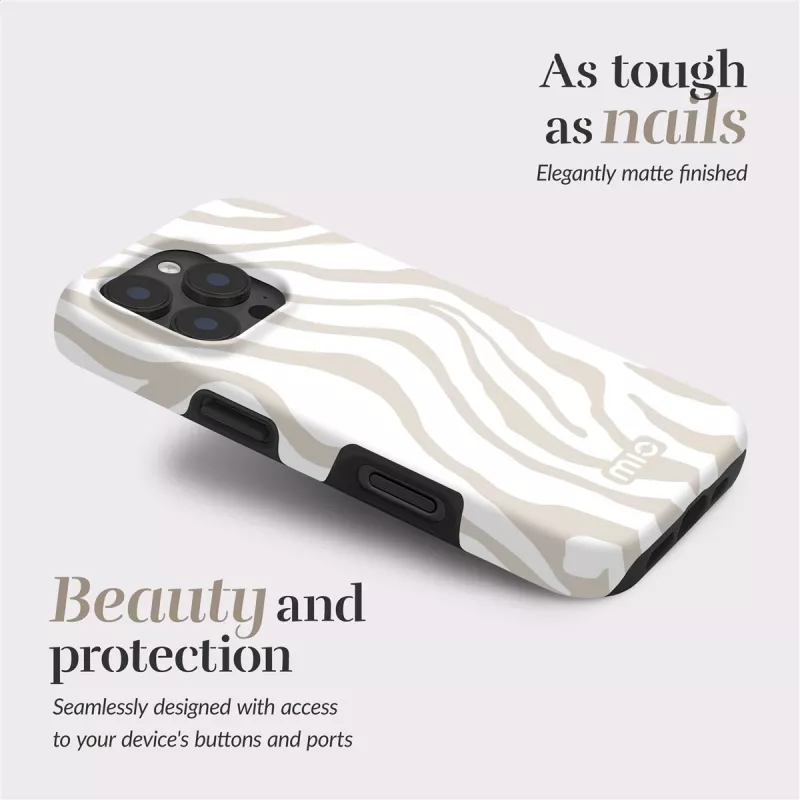 MIO Sandy Zebra MagSafe-hoes compatibel voor iPhone 16 Plus