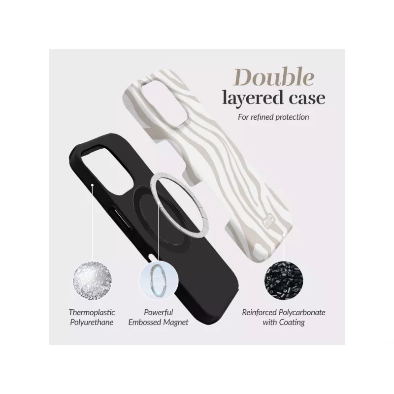 MIO Sandy Zebra Magsafe Case compatibel met iPhone 17 Pro Max