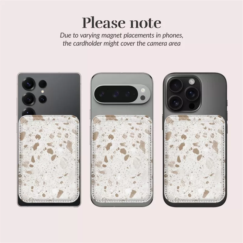 MIO Soft Terrazzo MagSafe-hoes compatibele kaarthouder
