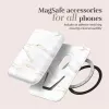 MIO White Marble MagSafe-hoesje compatibel kaarthouder
