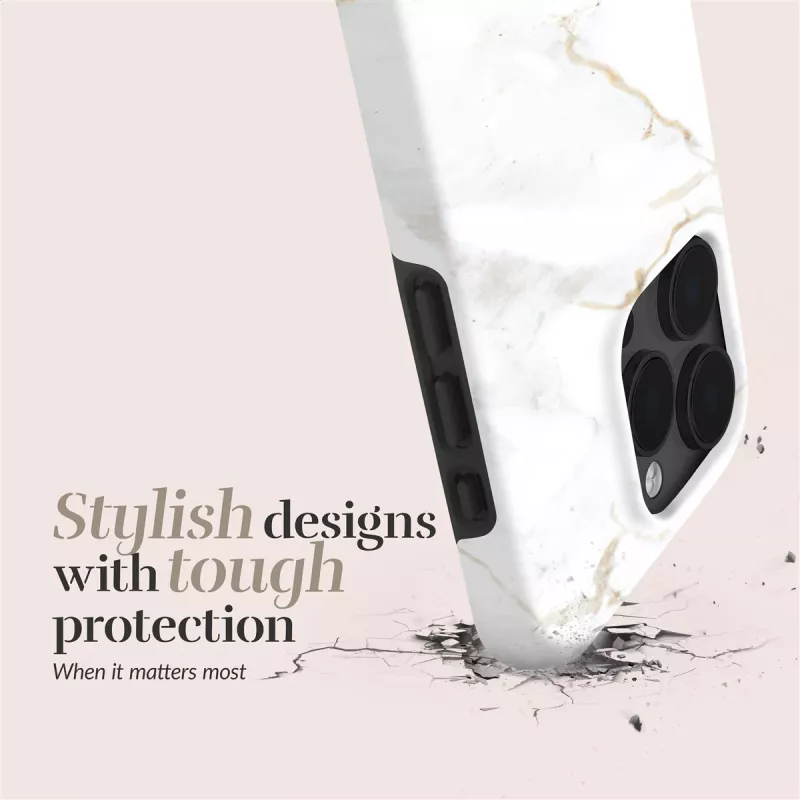 MIO White Marble MagSafe-hoesje compatibel met Samsung S25+ 5G