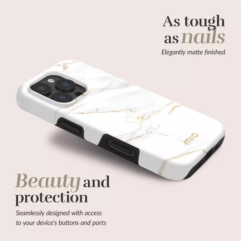 MIO White Marble MagSafe-compatibel voor iPhone 17 Pro Max