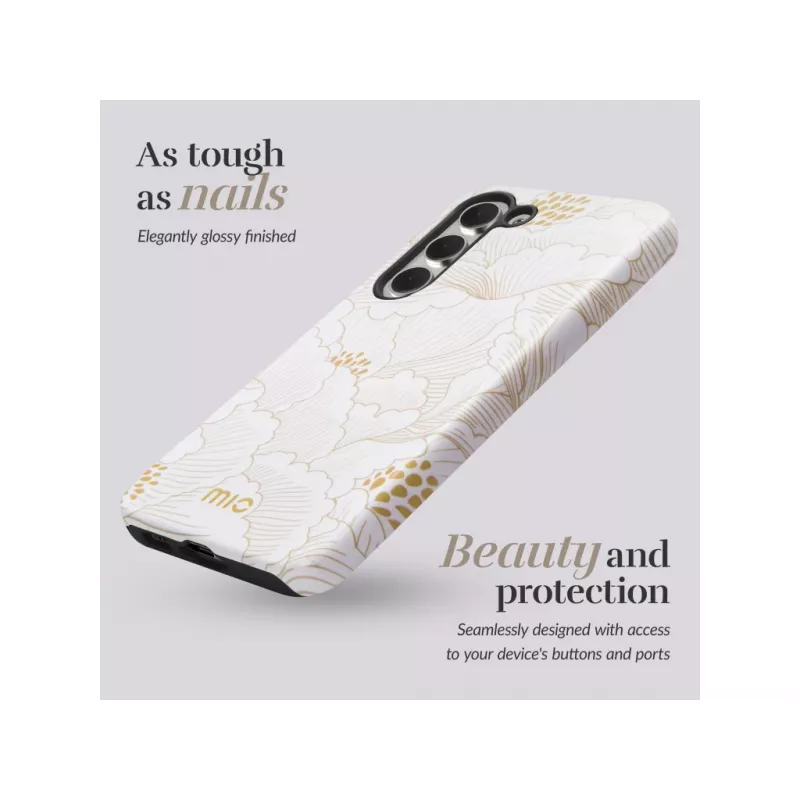 MIO White Roses Magsafe compatibele hoes voor Samsung S24 5G