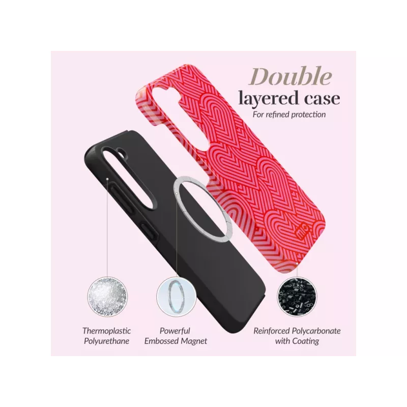 MIO Wild Hearts MagSafe-hoes compatibel voor Samsung S25 Ultra 5G