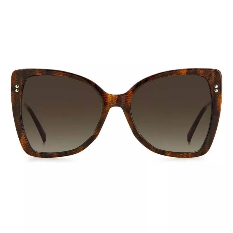 MISSONI dames zonnebril MIS0083S086 - vlinder acetaat montuur, bruine verloopglazen, 58 mm