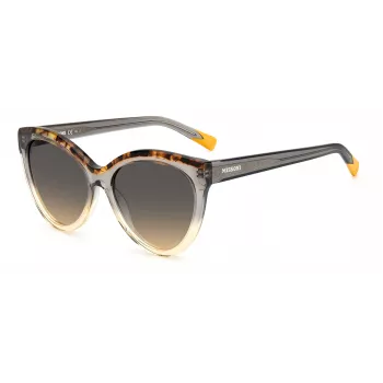MISSONI dameszonnebril MIS0088SMQEF7 - Rechthoekig acetaat montuur, UV400-bescherming, 57 mm glazen