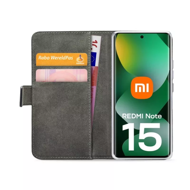 Mobilize Classic Gelly Wallet Book Case voor Xiaomi Redmi Note 15 5G, zwart