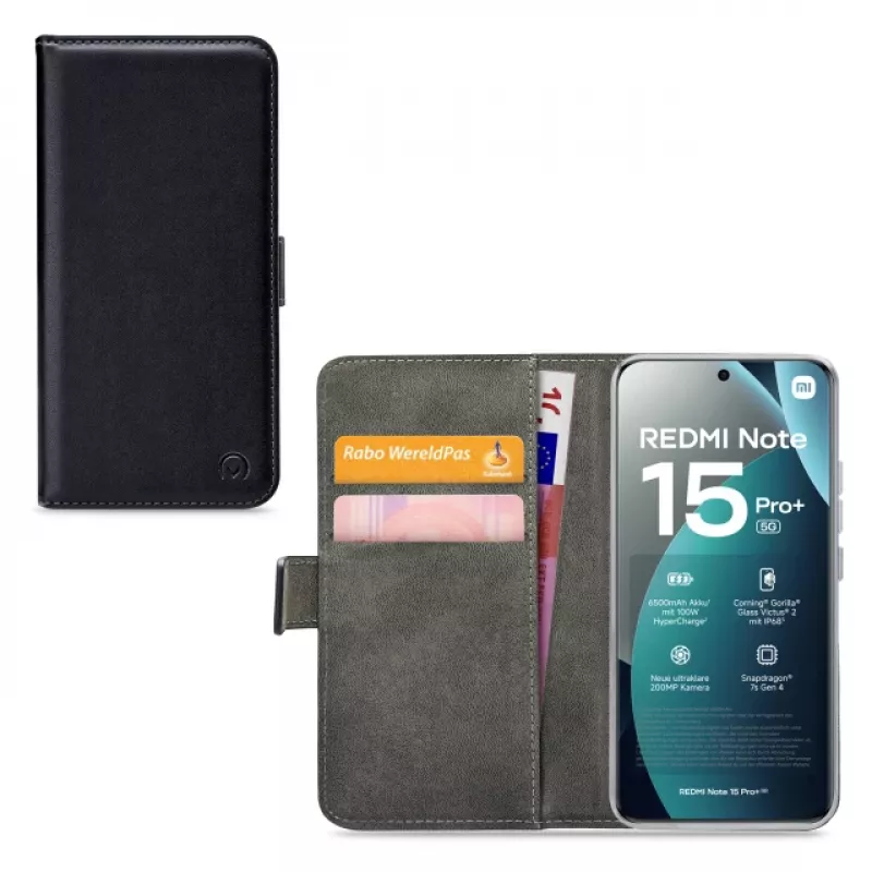 Mobilize Classic Gelly Wallet Book Case Xiaomi Redmi Note 15 Pro+ 5G zwart