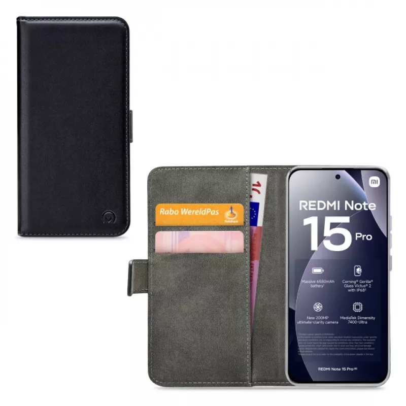 Mobilize Classic Gelly Wallet Book Case Xiaomi Redmi Note 15 Pro zwart