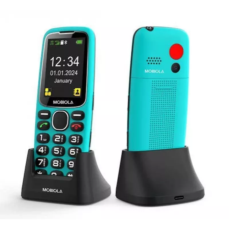 Mobiola MB4120 feature phone, Turquoise