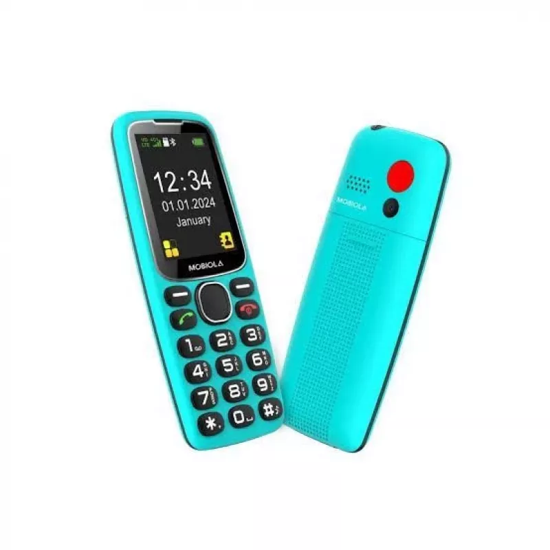 Mobiola MB4120 feature phone, Turquoise