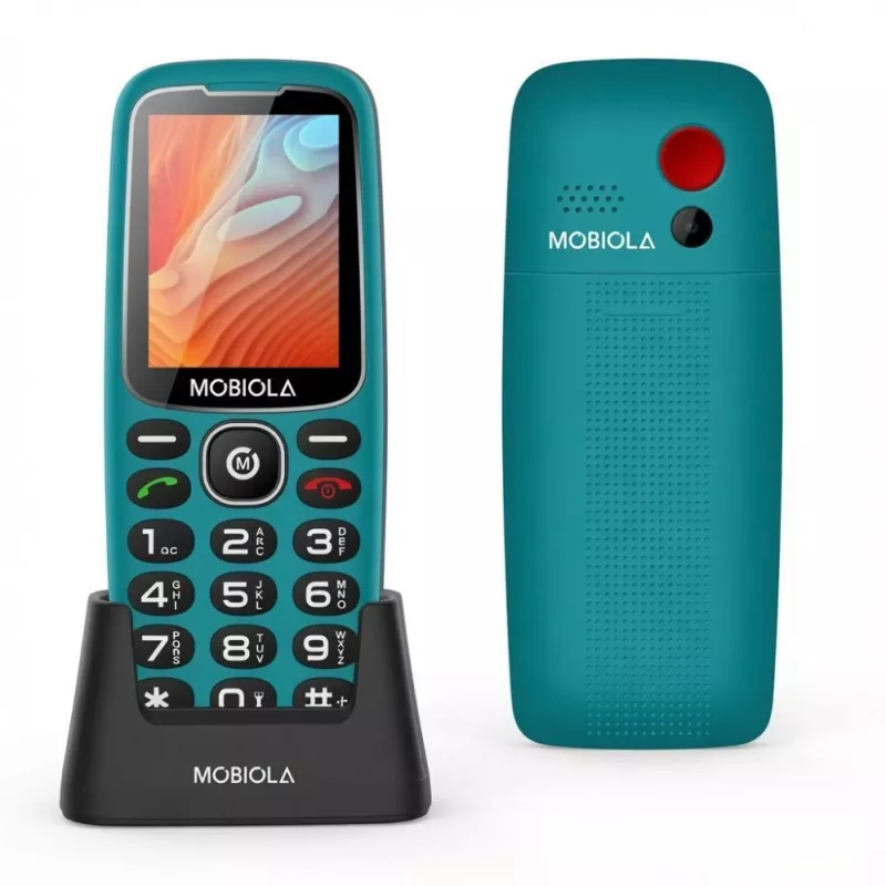 Mobiola MB4120 feature phone, Turquoise