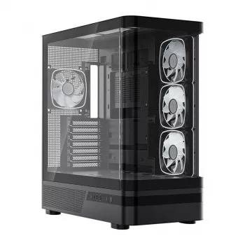 MODECOM Volcano AQ100 ARGB Midi-Tower PC-behuizing - Zwart