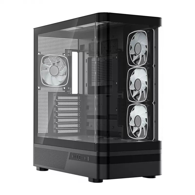 MODECOM Volcano AQ100 ARGB Midi-Tower PC-behuizing - Zwart