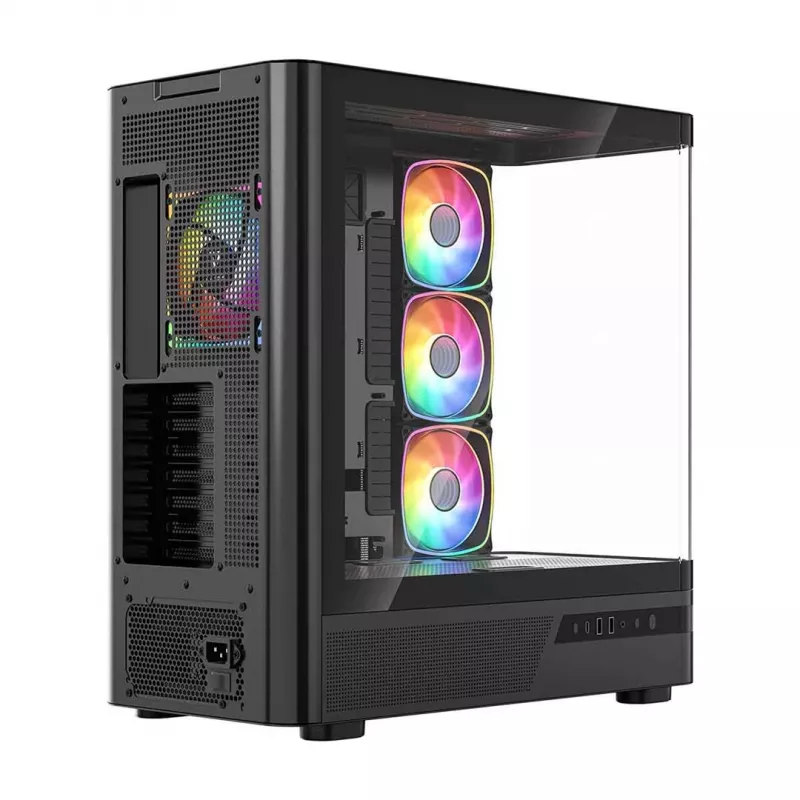 MODECOM Volcano AQ100 ARGB Midi-Tower PC-behuizing - Zwart