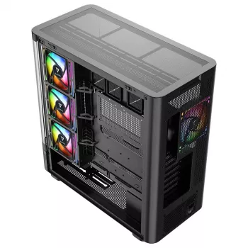 MODECOM Volcano AQ100 ARGB Midi-Tower PC-behuizing - Zwart