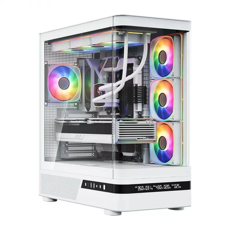 MODECOM Volcano AQ200 ARGB midi-tower behuizing wit
