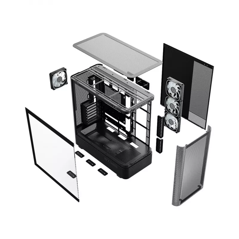 MODECOM Volcano AQ300 ARGB midi tower zwart