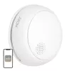 MOES SSD01 ZigBee slimme fotoelektrische rookmelder met 85dB sirene, Tuya app-meldingen, CR123A batterijvoeding, wit