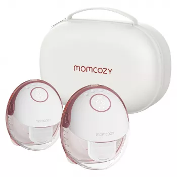Momcozy M6 dubbele draagbare elektrische borstkolf met accu en opbergbox