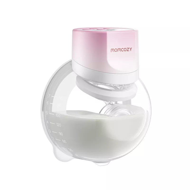 MOMCOZY S12 Pro quick draagbare borstkolf, enkel, draadloos, roze