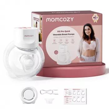 MOMCOZY S12 PRO+ draagbare borstkolf wit enkele verpakking