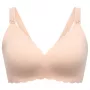 Momcozy YN46 naadloze ondersteunende bh met bloemenpatroon voedingsbh push-up beige maat M