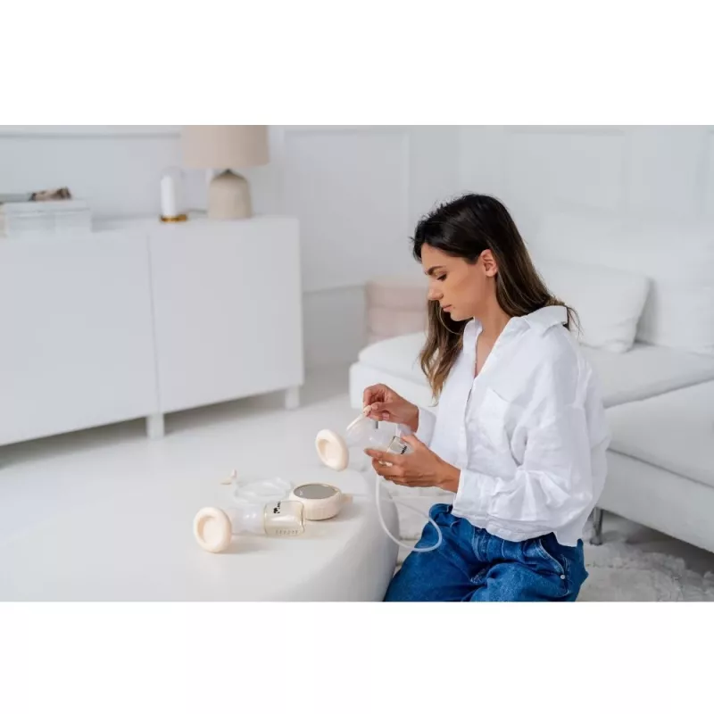 Momini dubbele draadloze elektronische borstkolf MilkySilky