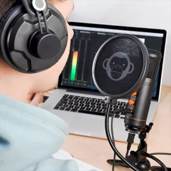 Monkey Banana MICO BK USB-condensatormicrofoon voor studio en podcasting