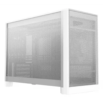 MONTECH TEN (W) mini tower pc-behuizing wit - Micro ATX / Mini-ITX, tempered glass, ARGB