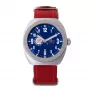 Montres de Luxe unisex quartz horloge 42mm RVS behuizing blauwe wijzerplaat leren band 09MON-ALKZBLU