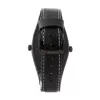 MONTRES DE LUXE unisex horloge 09BK-3003 40mm quartz analoog edelstaal leer zwart