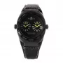 MONTRES DE LUXE unisex horloge 09BK-3003 40mm quartz analoog edelstaal leer zwart