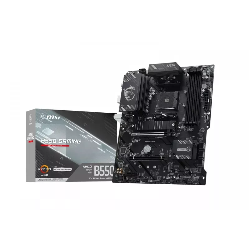 MSI B550 GAMING moederbord - AMD B550 chipset, socket AM4, ATX, DDR4, HDMI/DP