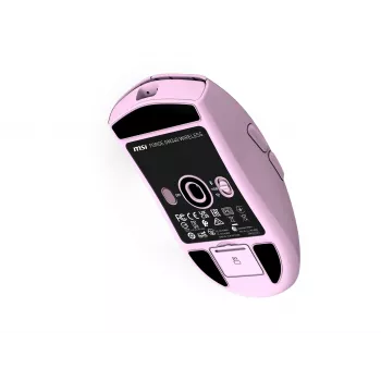 MSI FORGE GM340 W lichte gamingmuis met PixArt PAW-3311 sensor, tot 12.000 DPI, tri-mode wireless (2,4 GHz/Bluetooth/USB-C), paars