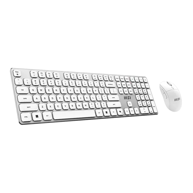 MSI Forge K210 draadloze combo White US - toetsenbord- en muisset
