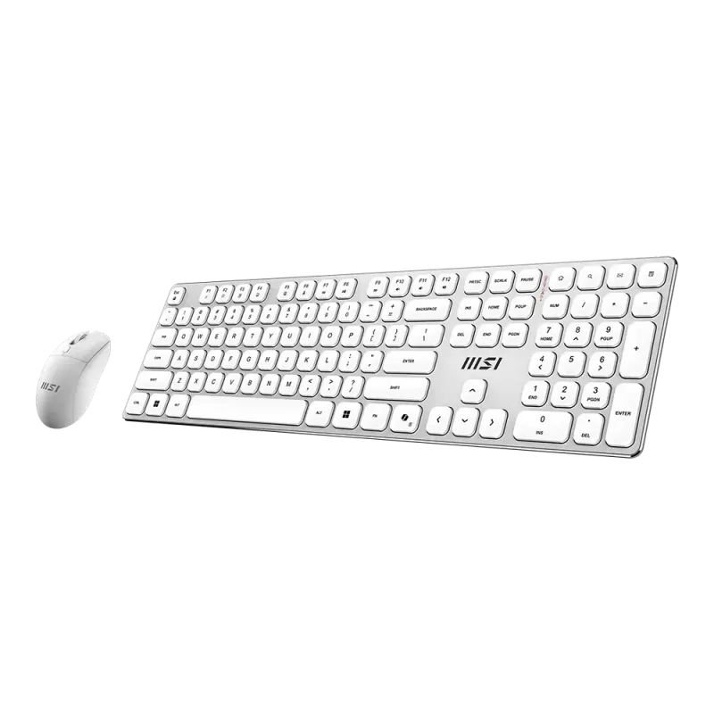 MSI Forge K210 draadloze combo White US - toetsenbord- en muisset