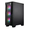 MSI MAG FORGE 130A Airflow ATX mid-tower gaming-behuizing - Zwart, gehard glas, 4x ARGB-ventilator