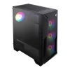MSI MAG FORGE 130A Airflow ATX mid-tower gaming-behuizing - Zwart, gehard glas, 4x ARGB-ventilator