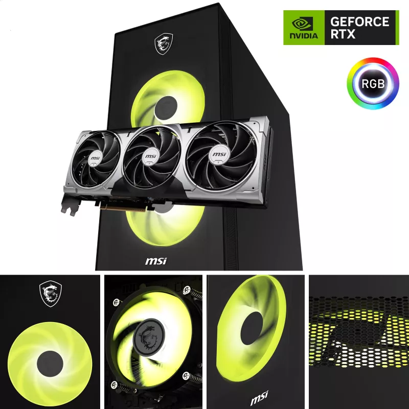 MSI MAG Infinite S AI 2NVM7-002AT Desktop-PC (Zwart/Transparant, Windows 11 Home)