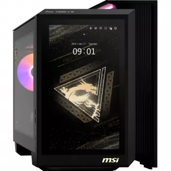 MSI MEG Vision X AI 2NVV9-285AT desktop-pc (zwart/transparant, Windows 11 Home)