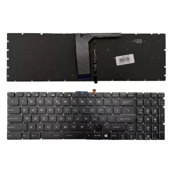 MSI MS-16JB laptop vervangend toetsenbord - US Engels QWERTY, verlicht, zwart