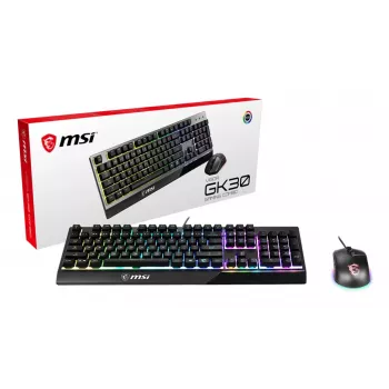 MSI Vigor GK30 Combo RGB Gaming Toetsenbord en Muis Set, Zwart